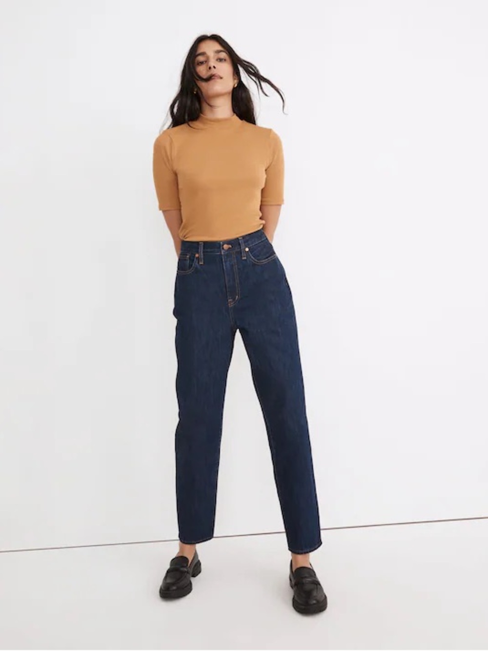 Madewell Baggy Tapered Jeans in Dressler Wash Dark Wash Size 26